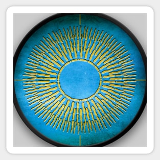 golden sun on  blue sky Sticker